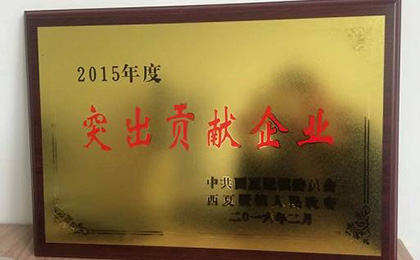 本司榮獲2015年度 稅收突出貢獻(xiàn)企業(yè)